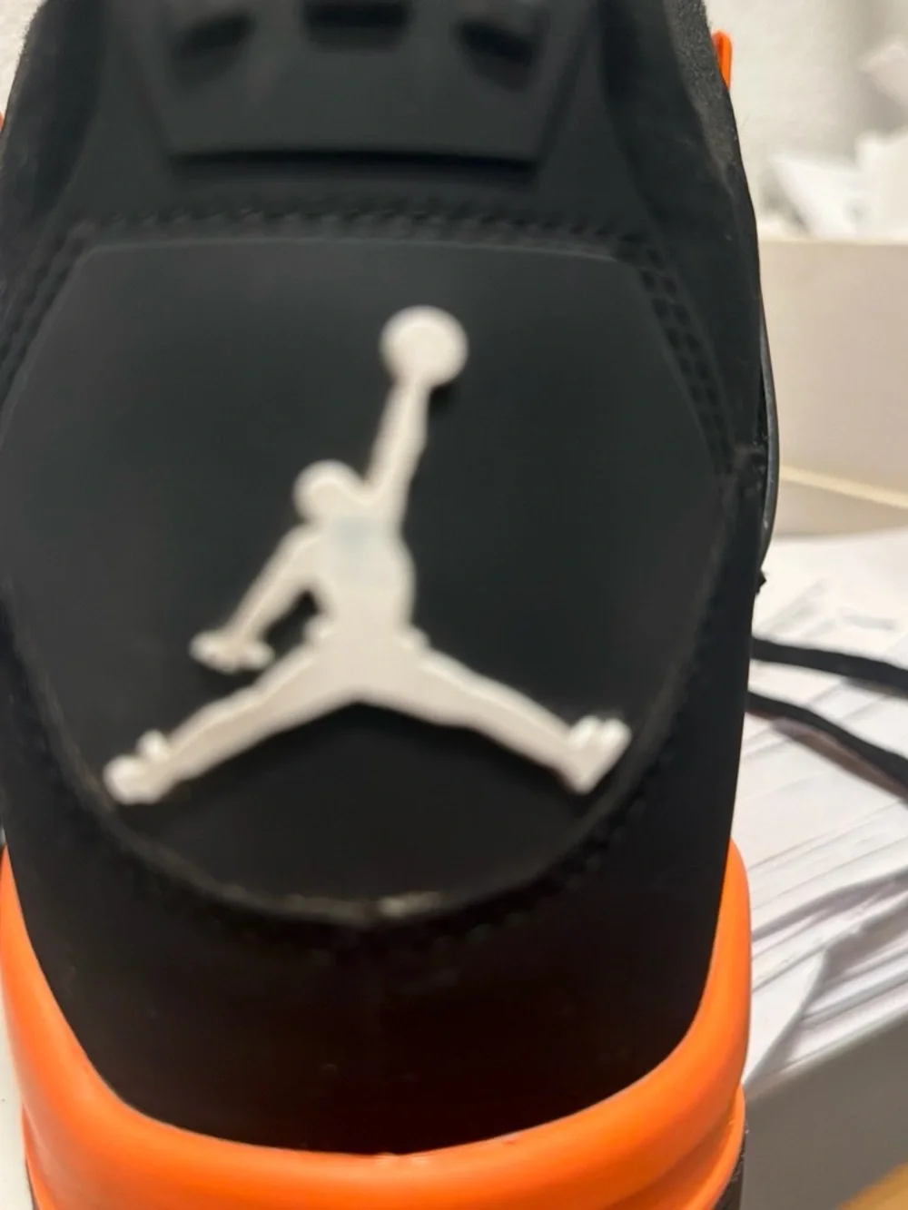 Nike Air Jordan 4 Retro - Black/Orange Men’s Sneakers